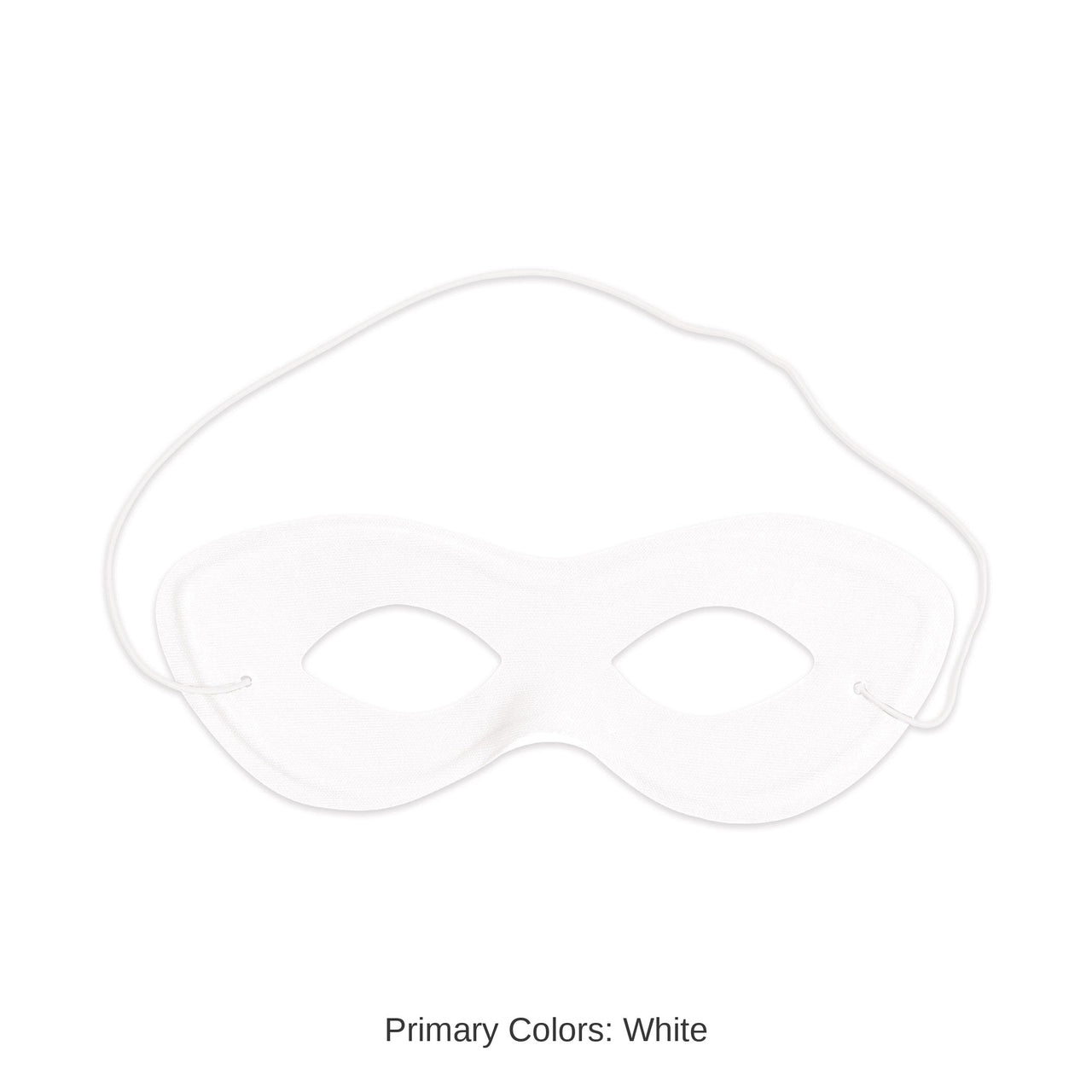 12 Pack Bulk White Fabric Hero Mask Spirit Colors & Halloween Fun