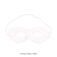 12 Pack Bulk White Fabric Hero Mask Spirit Colors & Halloween Fun