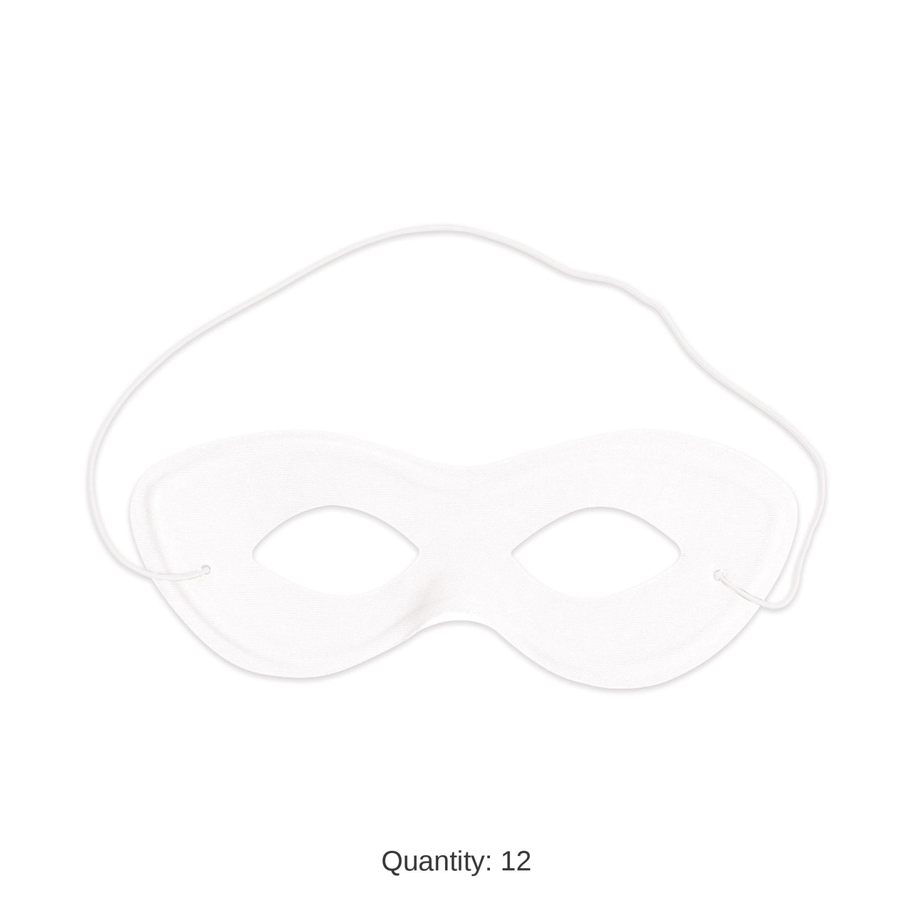 12 Pack Bulk White Fabric Hero Mask Spirit Colors & Halloween Fun