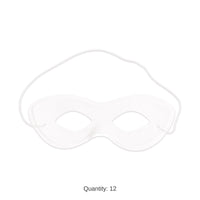 12 Pack Bulk White Fabric Hero Mask Spirit Colors & Halloween Fun