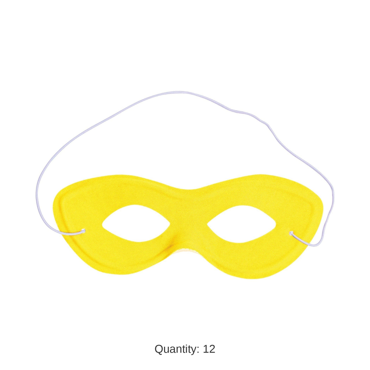 12 Pack Bulk Yellow Fabric Hero Mask Spirit Colors & Halloween