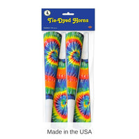 192 Pack Bulk Packaged Tie-Dyed Horns