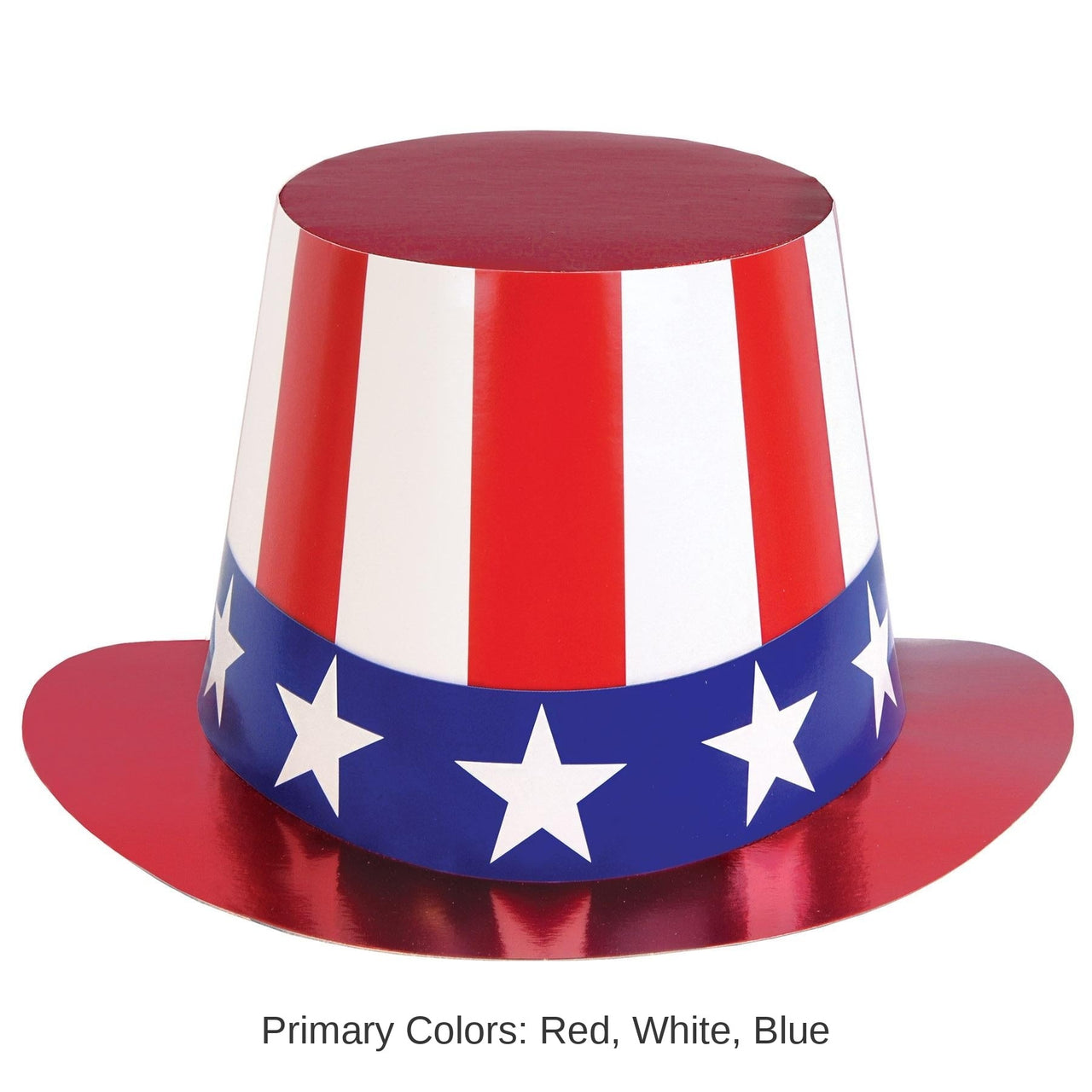 25 Pack Bulk Patriotic Party Red, White & Blue Hi-Hat