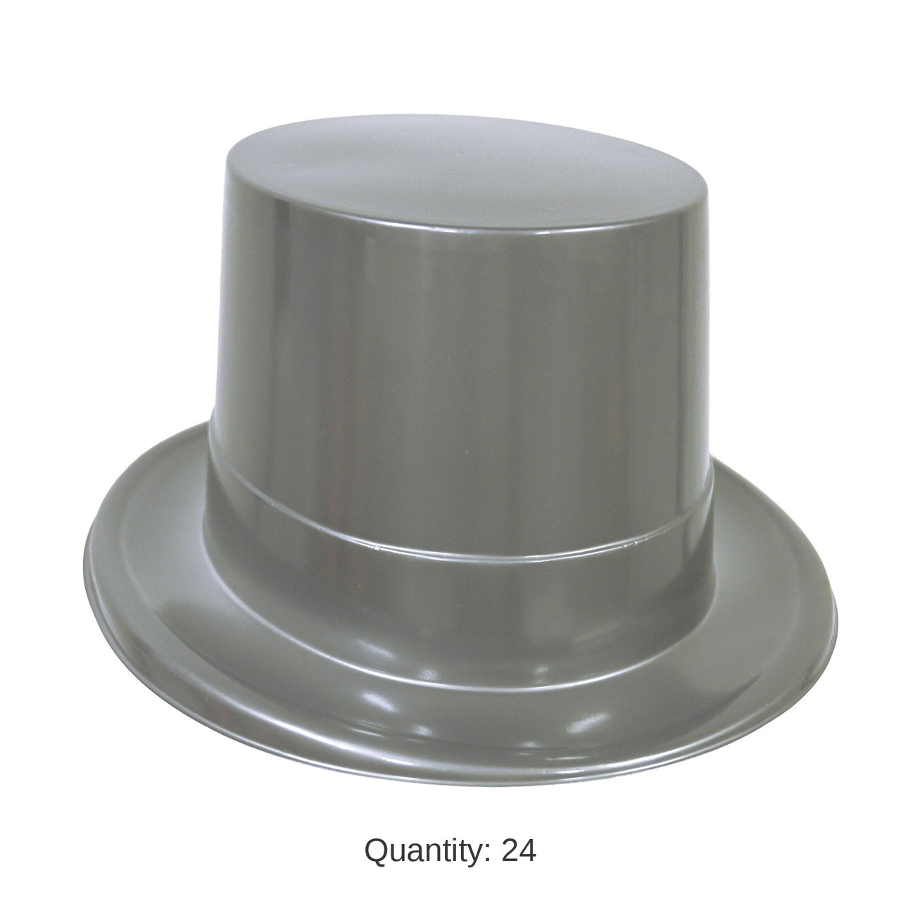 24 Pack Bulk Silver Plastic Topper