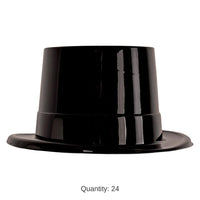 24 Pack Bulk Black Plastic Topper