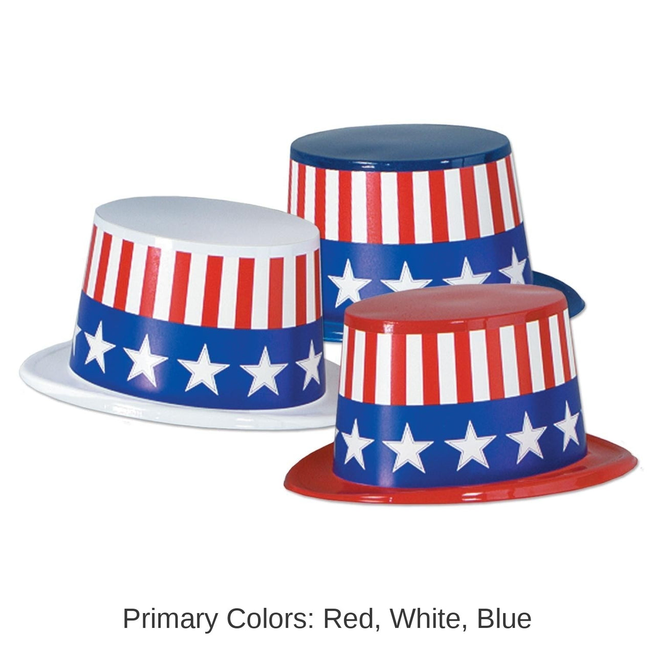 25 Pack Bulk Patriotic Toppers asst red, white, blue