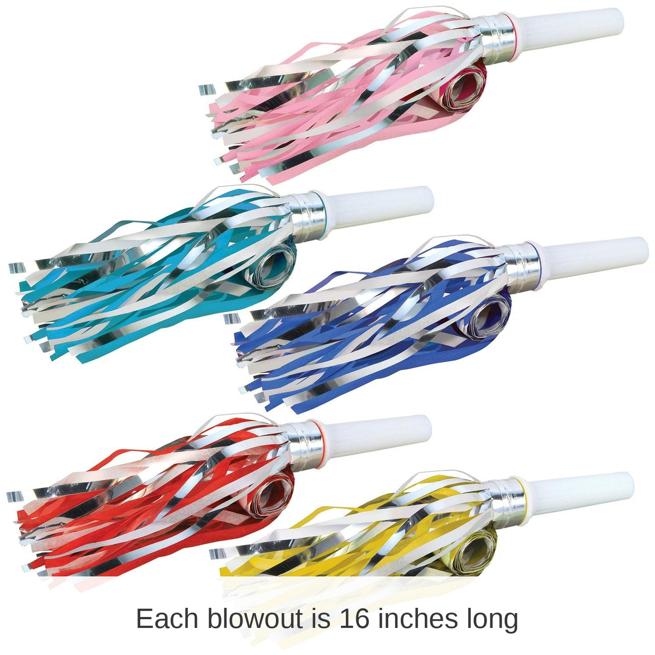 192 Pack Bulk New Year's Eve Packaged Fringed Party Blowouts