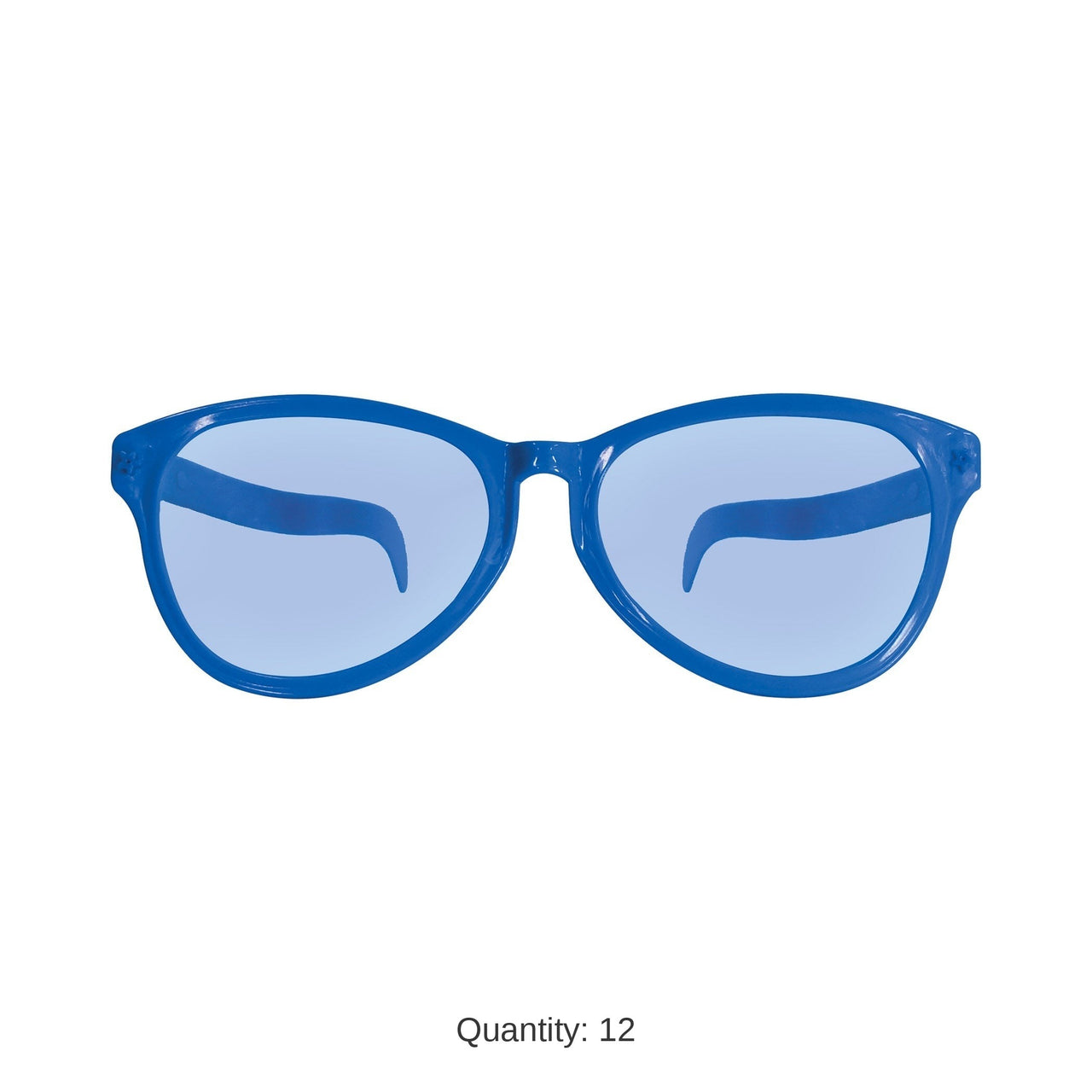 12 Pack Bulk Jumbo Blue Novelty Glasses One Size Fits Most
