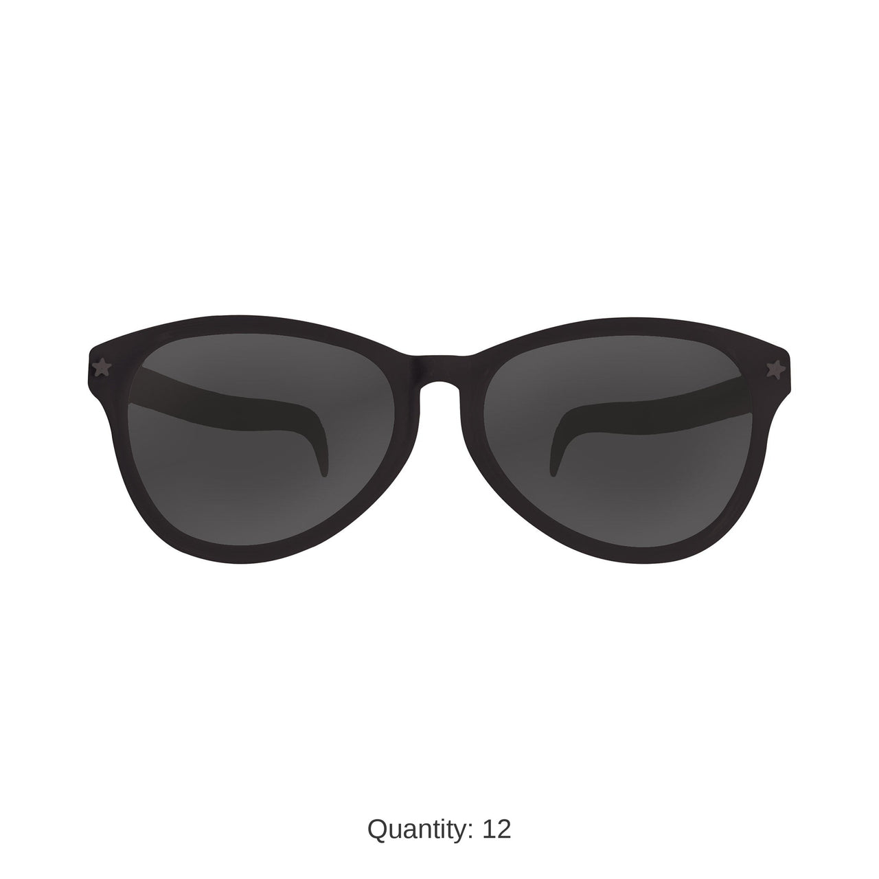 12 Pack Bulk Jumbo Black Novelty Glasses One Size Fits Most
