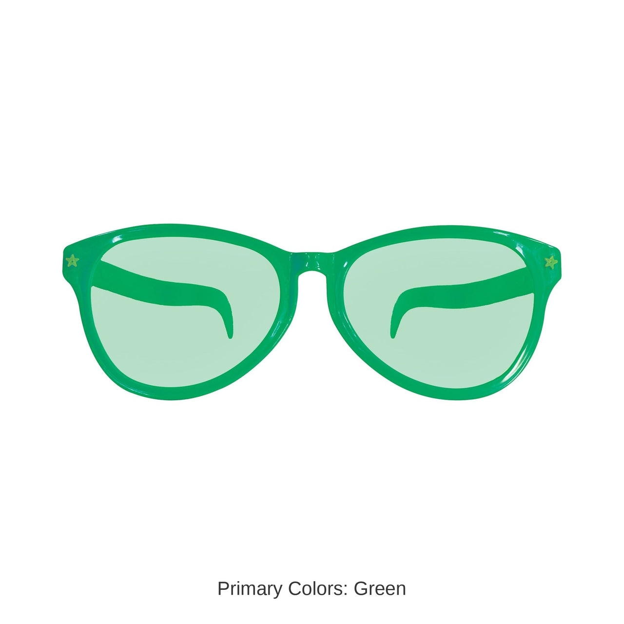 12 Pack Bulk Jumbo Green Novelty Glasses One Size Fits Most