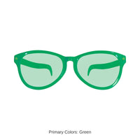 12 Pack Bulk Jumbo Green Novelty Glasses One Size Fits Most