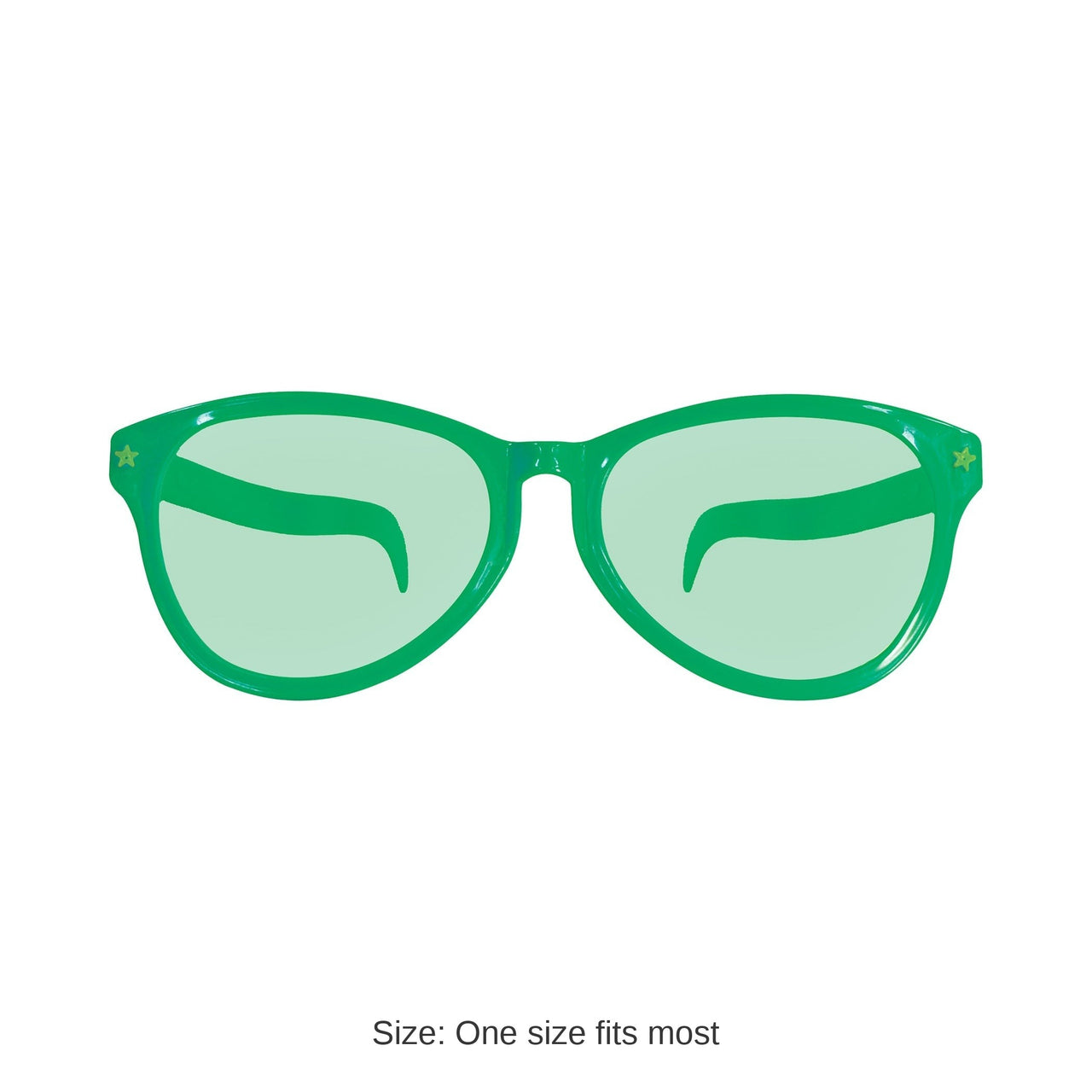 12 Pack Bulk Jumbo Green Novelty Glasses One Size Fits Most