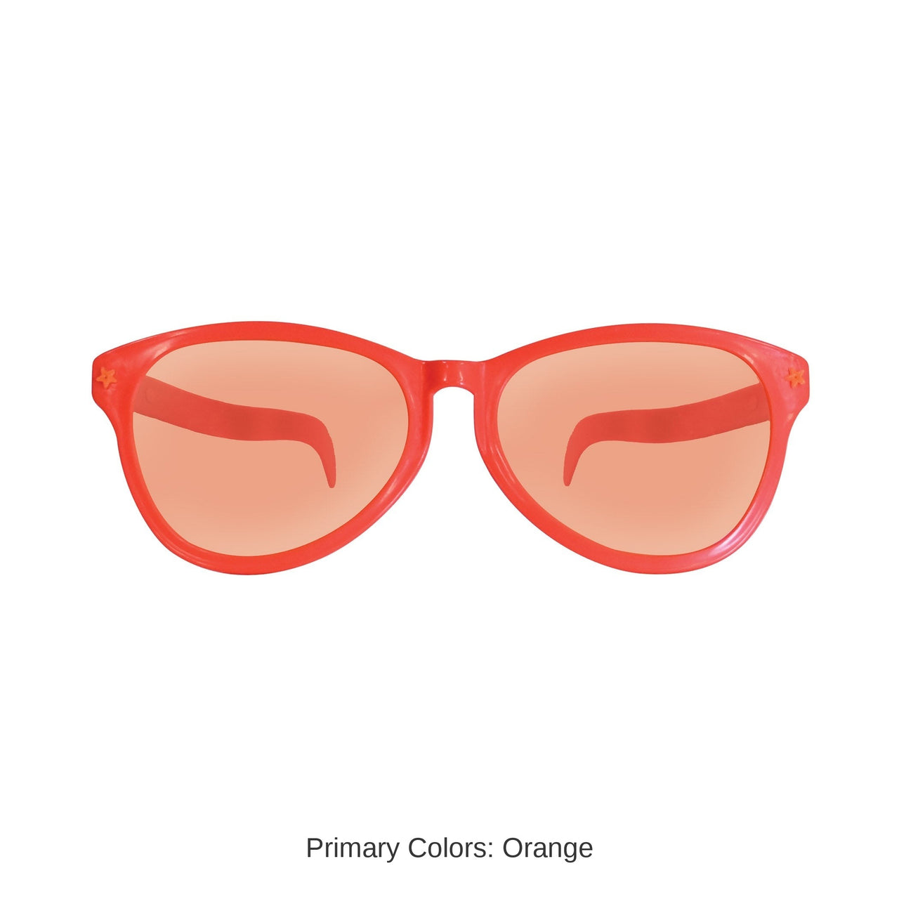 12 Pack Bulk Jumbo Orange Novelty Glasses One Size Fits Most