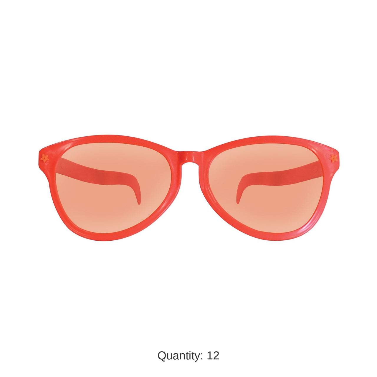 12 Pack Bulk Jumbo Orange Novelty Glasses One Size Fits Most