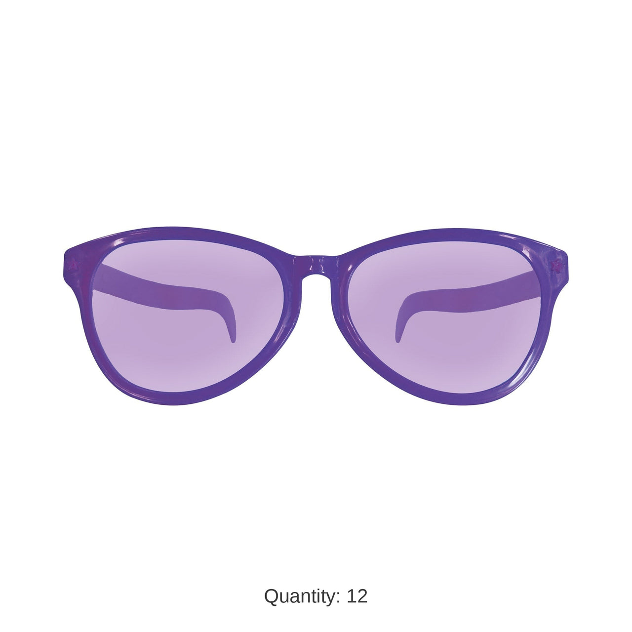 12 Pack Bulk Jumbo Purple Novelty Glasses One Size Fits Most