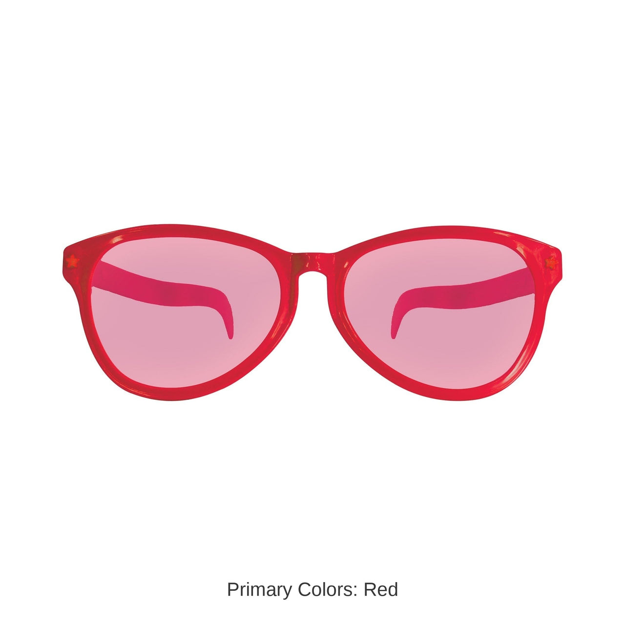 12 Pack Bulk Jumbo Red Novelty Glasses One Size Fits Most