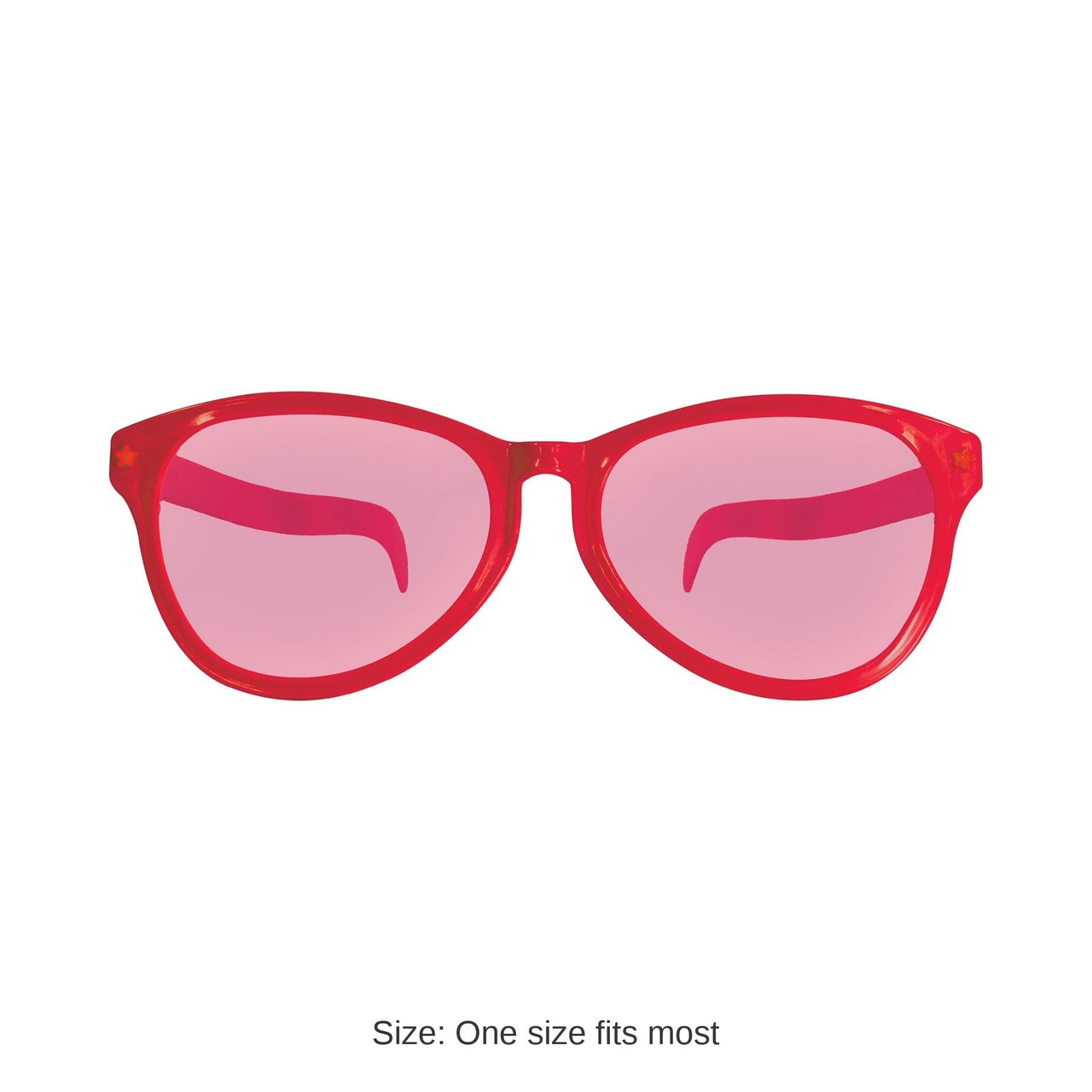 12 Pack Bulk Jumbo Red Novelty Glasses One Size Fits Most