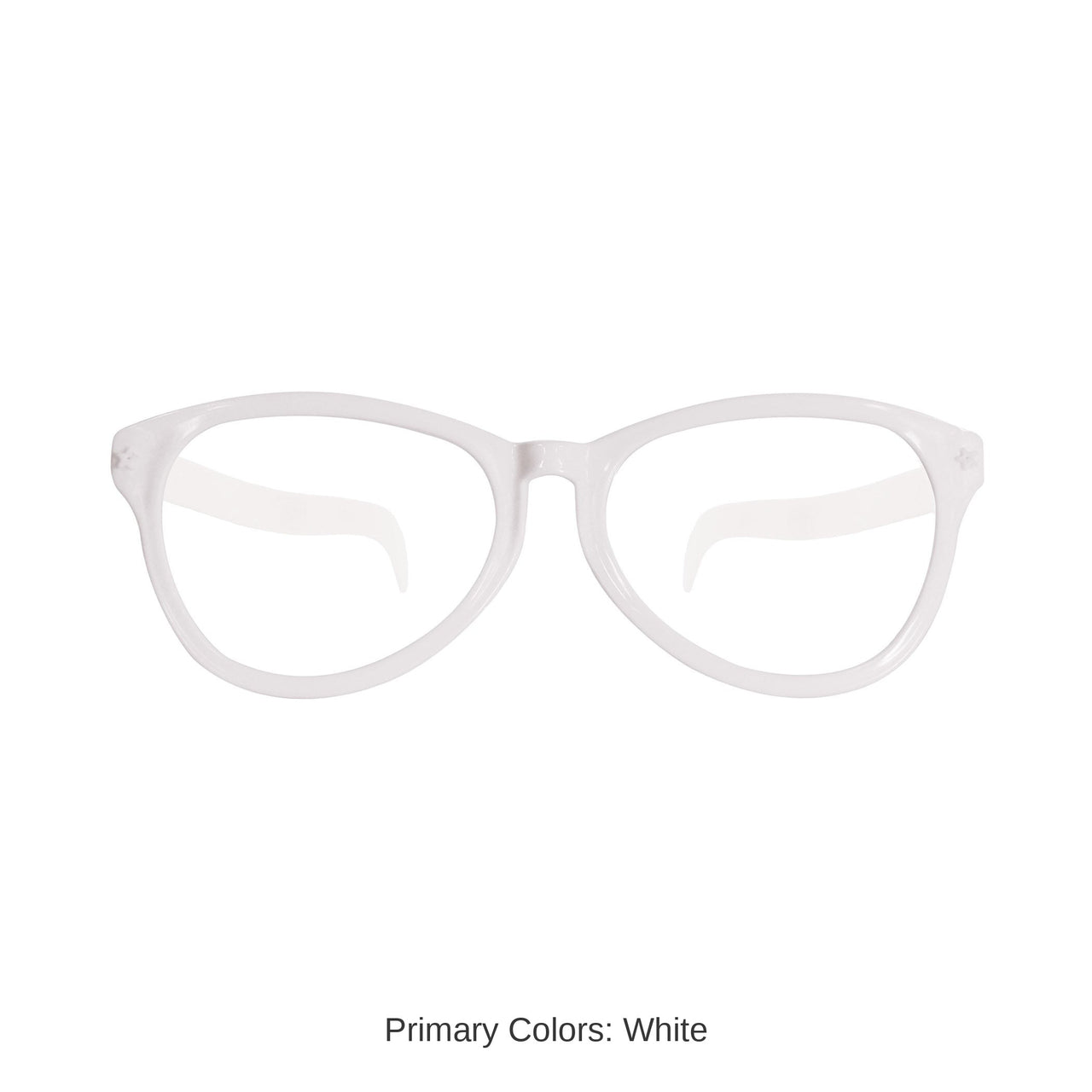 12 Pack Bulk Jumbo White Novelty Glasses One Size Fits Most