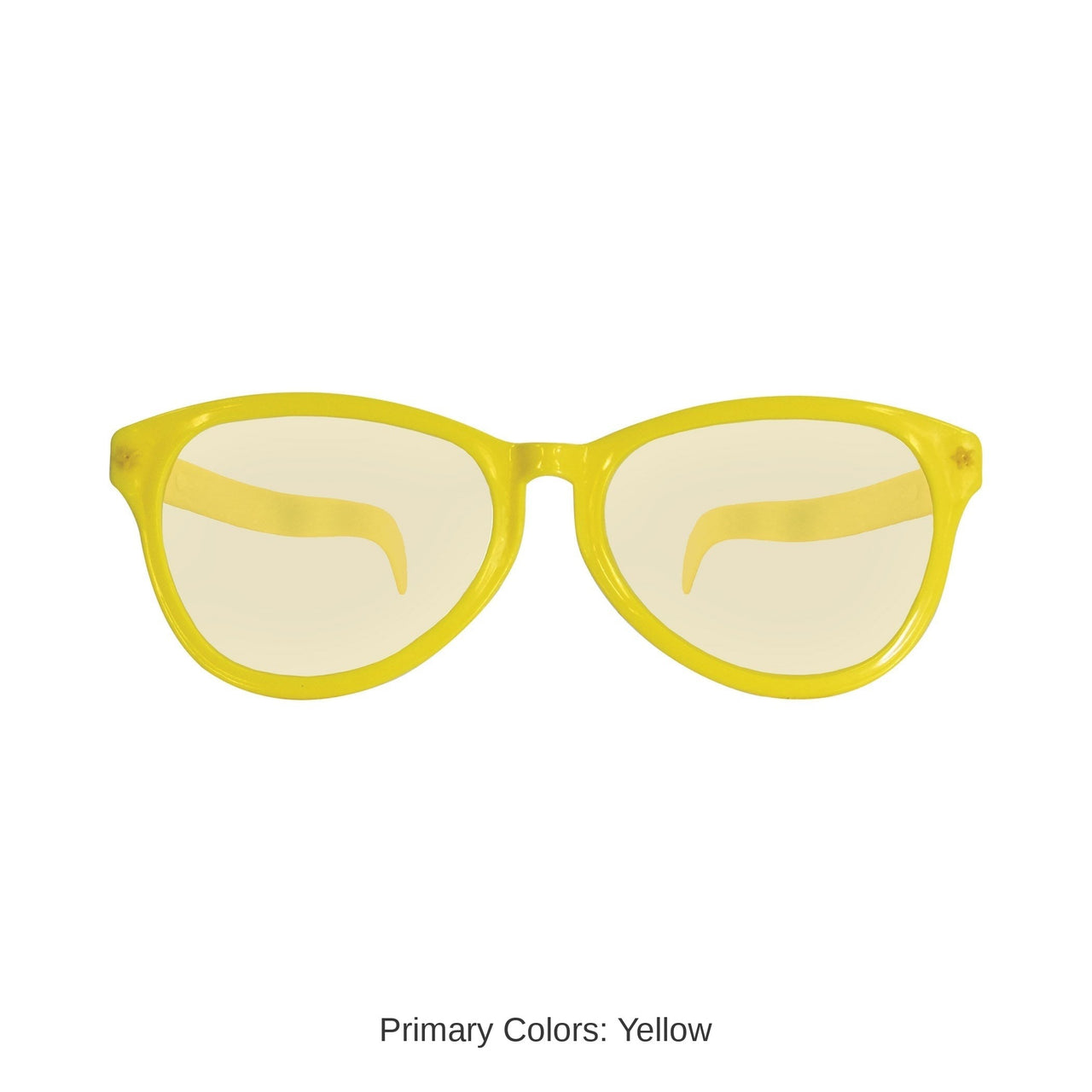 12 Pack Bulk Yellow Jumbo Novelty Glasses One Size Fits Most