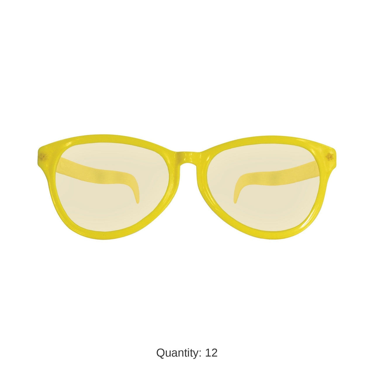 12 Pack Bulk Yellow Jumbo Novelty Glasses One Size Fits Most