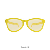 12 Pack Bulk Yellow Jumbo Novelty Glasses One Size Fits Most