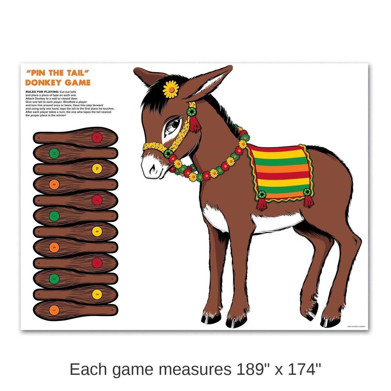 24 Pack Bulk Pin the Tail Donkey Game