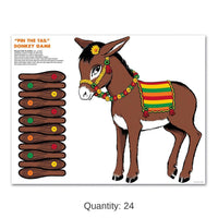 24 Pack Bulk Pin the Tail Donkey Game