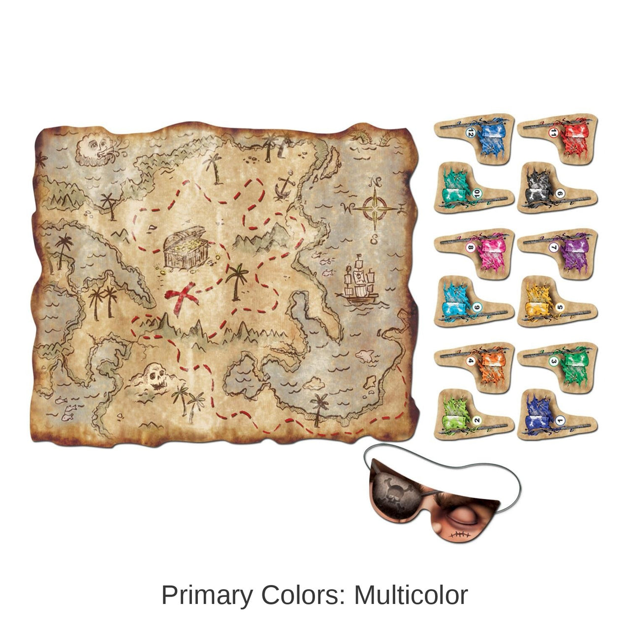 24 Pack Bulk Pirate Treasure Map Party Game