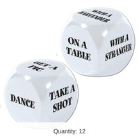 12 Pack Bulk 21st Birthday Party Decision Dice Game