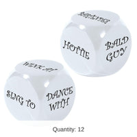 12 Pack Bulk Bachelorette Decision Dice Game