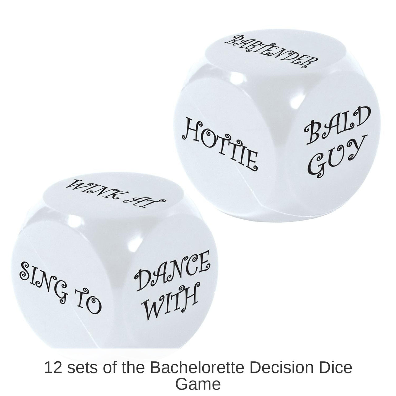 12 Pack Bulk Bachelorette Decision Dice Game