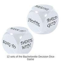 12 Pack Bulk Bachelorette Decision Dice Game