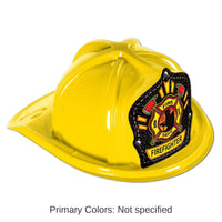 48 Pack Bulk Kids Firefighter Hat Plastic Fire Prevention Helmet