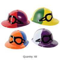 48 Pack Bulk Plastic Jockey Helmets asst colors