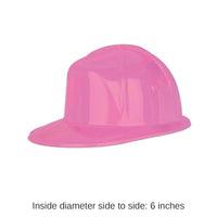 48 Pack Bulk Pink Plastic Costume Construction Helmet