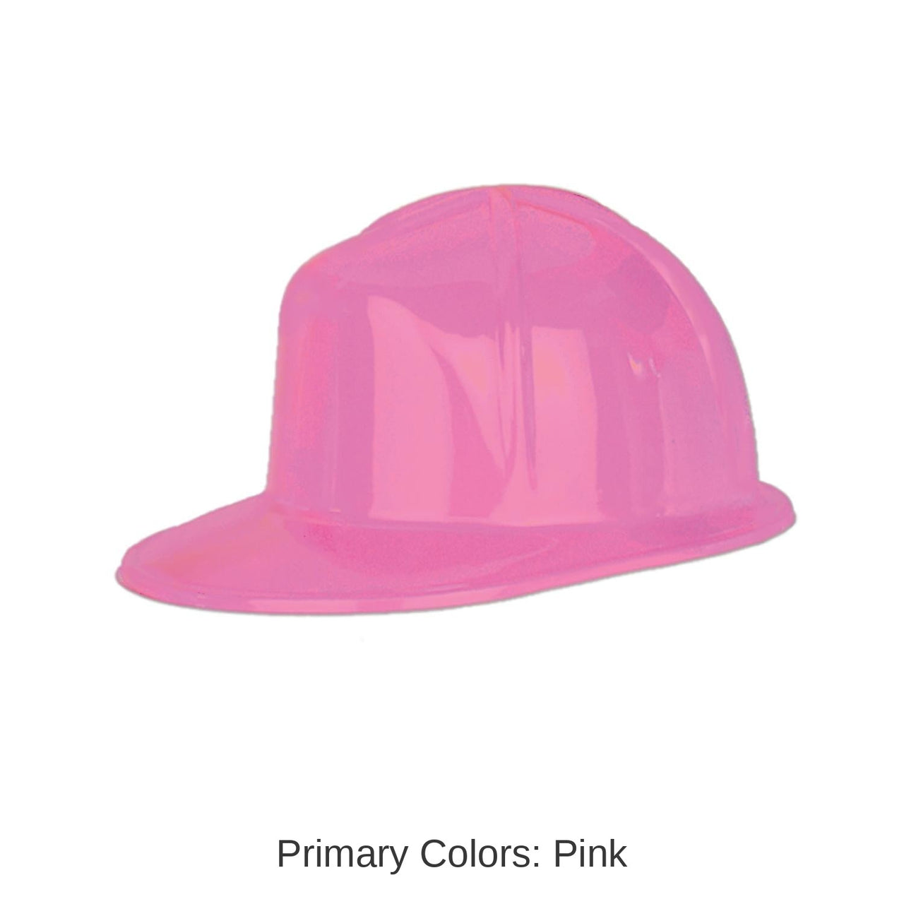 48 Pack Bulk Pink Plastic Costume Construction Helmet