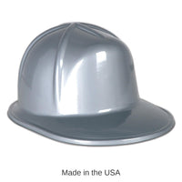 48 Pack Bulk Silver Plastic Costume Construction Helmet