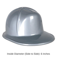 48 Pack Bulk Silver Plastic Costume Construction Helmet