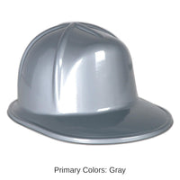 48 Pack Bulk Silver Plastic Costume Construction Helmet