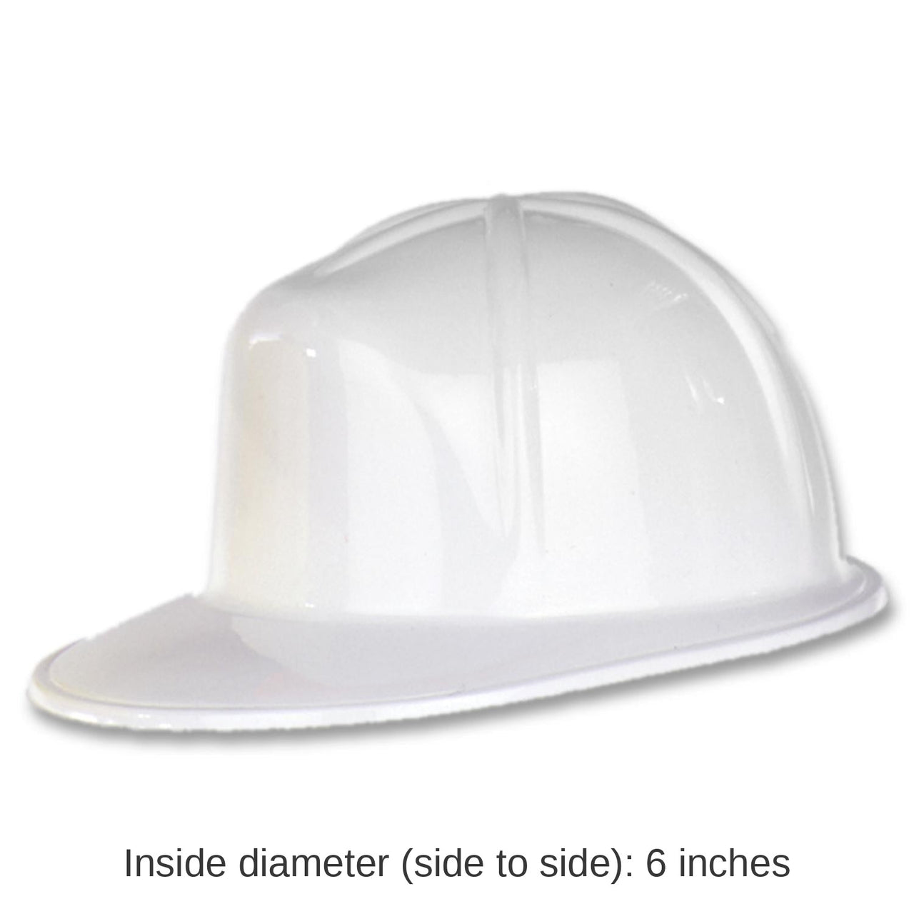 48 Pack Bulk White Plastic Costume Construction Helmet