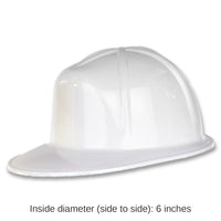 48 Pack Bulk White Plastic Costume Construction Helmet