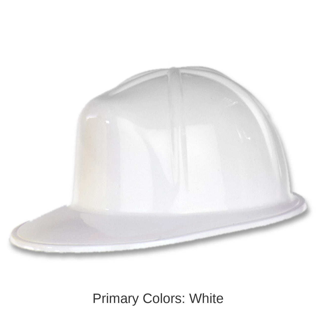 48 Pack Bulk White Plastic Costume Construction Helmet
