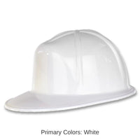 48 Pack Bulk White Plastic Costume Construction Helmet