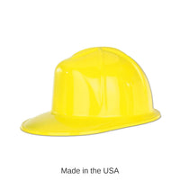48 Pack Bulk Yellow Plastic Costume Construction Helmet