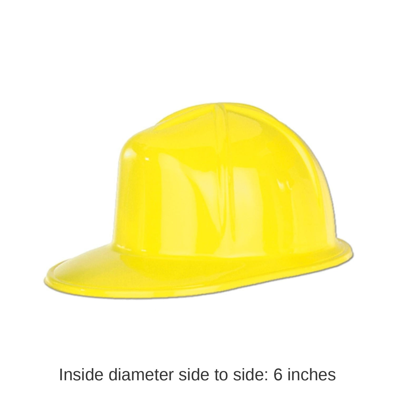 48 Pack Bulk Yellow Plastic Costume Construction Helmet