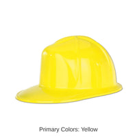 48 Pack Bulk Yellow Plastic Costume Construction Helmet