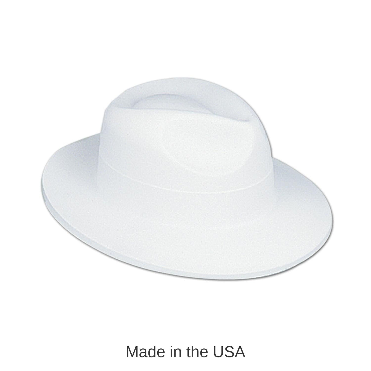 24 Pack Bulk White Velour Fedora