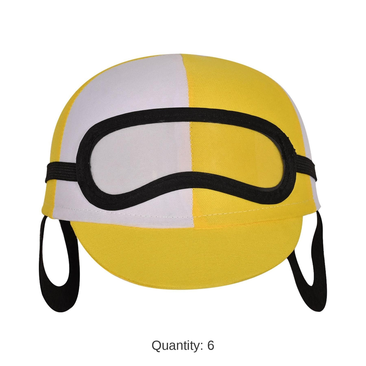 6 Pack Bulk Jockey Costume Helmet yellow