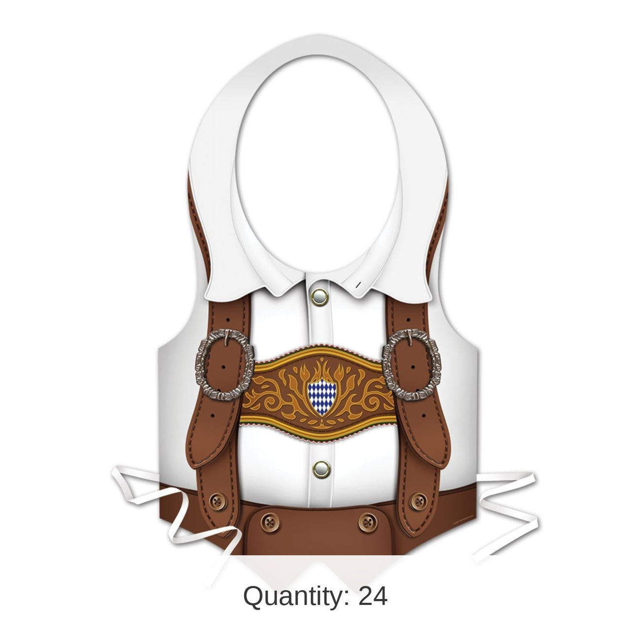 24 Pack Bulk Packaged Plastic Oktoberfest Vest
