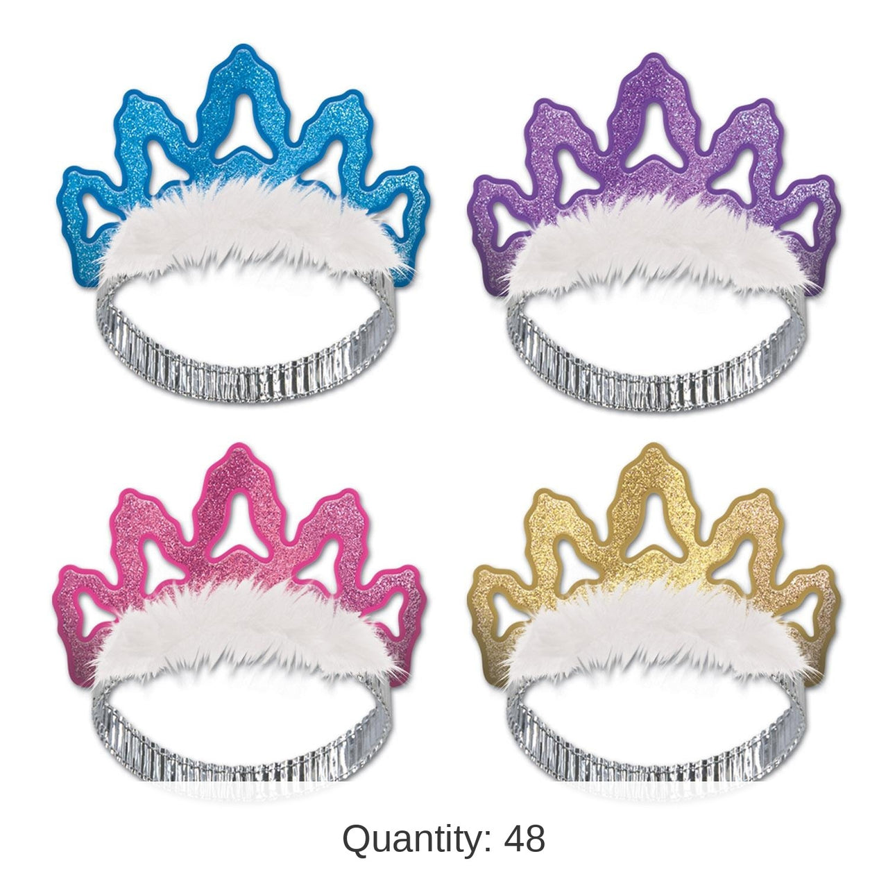 48 Pack Bulk Packaged Coronet Tiaras